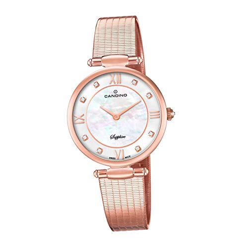 Candino Armbanduhr Damen C4668/1 Fashion Analog Edelstahl Uhr Rosegold D2UC4668/1 EIN Geschenk zu Weihnachten, Geburtstag, Valentinstag für die Frau von Candino