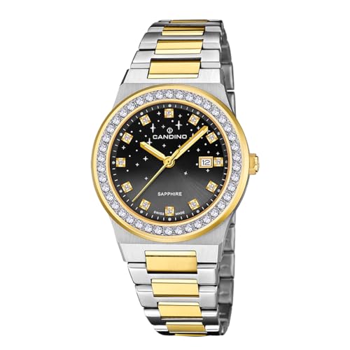 Candino Damenuhr Edelstahl Silber Gold Elegance Armbanduhr UC4750/4 Analoguhr von Candino
