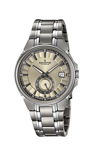 Candino Herren Datum klassisch Quarz Uhr mit Titan Armband C4604/2 von Candino