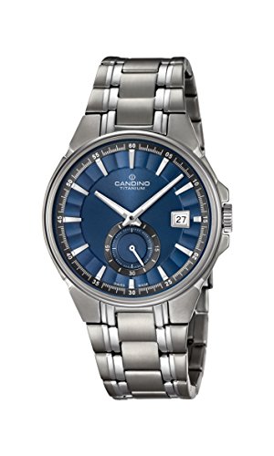 Candino Herren Datum klassisch Quarz Uhr mit Titan Armband C4604/3 von Candino