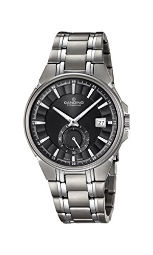 Candino Herren Datum klassisch Quarz Uhr mit Titan Armband C4604/4 von Candino