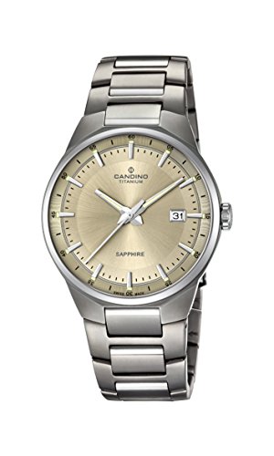 Candino Herren Datum klassisch Quarz Uhr mit Titan Armband C4605/2 von Candino