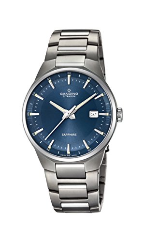 Candino Herren Datum klassisch Quarz Uhr mit Titan Armband C4605/3 von Candino