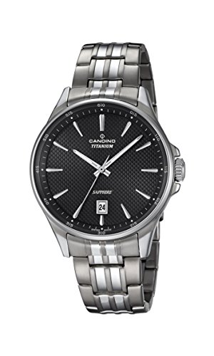 Candino Herren Datum klassisch Quarz Uhr mit Titan Armband C4606/4 von Candino