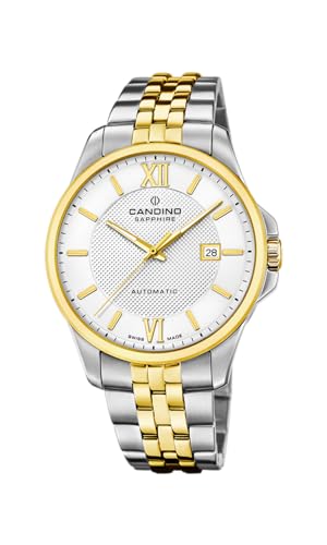 Candino Herrenuhr Edelstahl Silber Gold Automatik Armbanduhr UC4769/1 Analoguhr von Candino