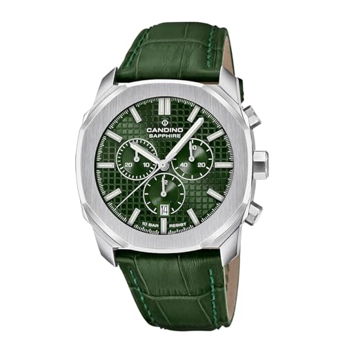 Candino Herrenuhr Leder grün Sport Armbanduhr UC4747/3 Chronograph von Candino