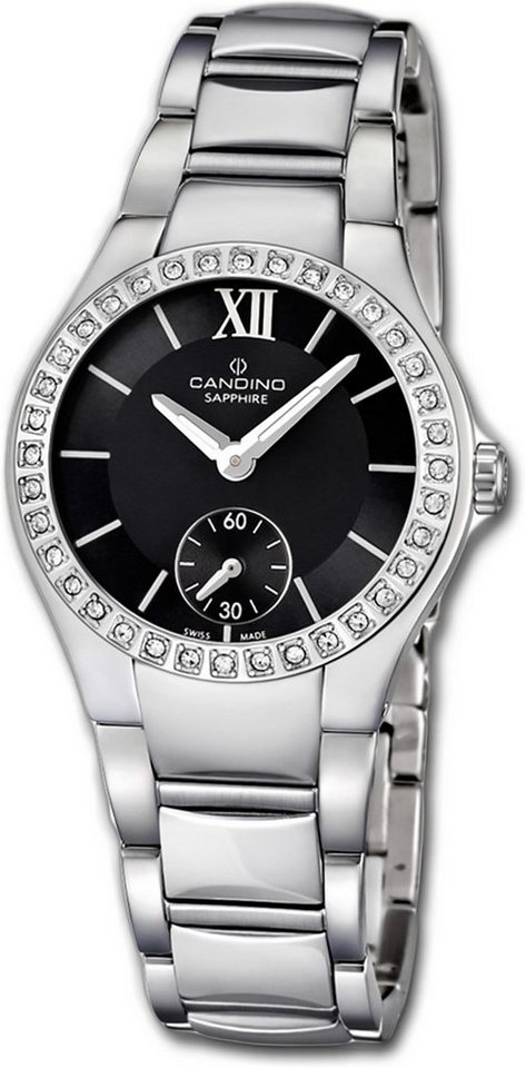 Candino Quarzuhr Candino Classic Edelstahl Damen Uhr, Damenuhr mit Edelstahlarmband, rundes Gehäuse, mittel (ca. 32mm), Luxu von Candino