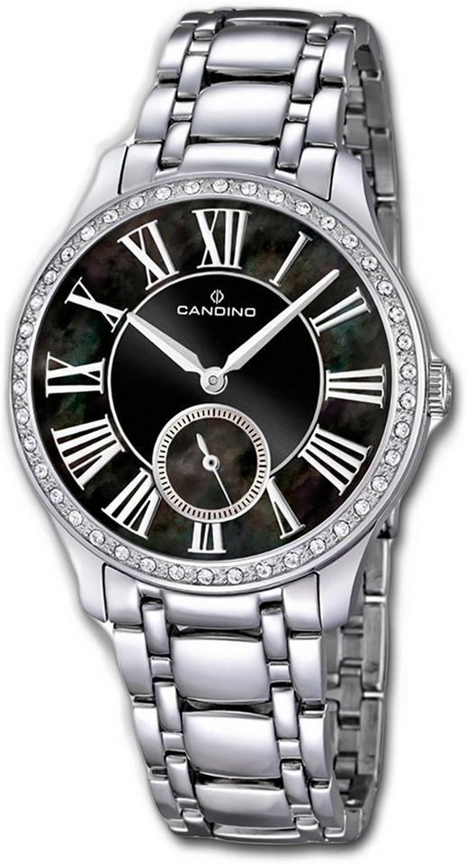 Candino Quarzuhr Candino Elegance Edelstahl Damen Uhr, Damenuhr mit Edelstahlarmband, rundes Gehäuse, mittel (ca. 36mm), Fash von Candino