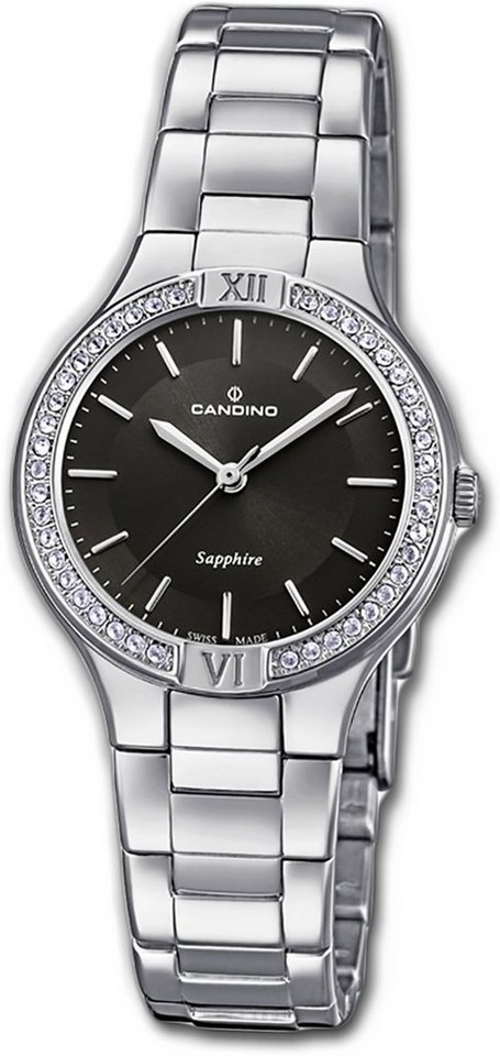 Candino Quarzuhr Candino Casual Edelstahl Damen Uhr, Damenuhr mit Edelstahlarmband, rundes Gehäuse, klein (ca. 30mm), Fashi von Candino