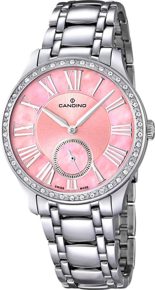 Candino Quarzuhr Candino Damen Uhr Analog C4595/2, Damen Armbanduhr rund, Edelstahlarmband silber, Fashion von Candino