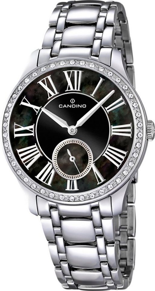 Candino Quarzuhr Candino Damen Uhr Analog C4595/3, Damen Armbanduhr rund, Edelstahlarmband silber, Fashion von Candino