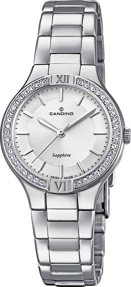 Candino Quarzuhr Candino Damen Uhr Analog C4626/1, Damen Armbanduhr rund, Edelstahlarmband silber, Fashion von Candino