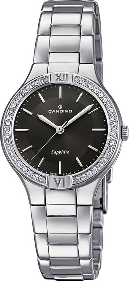 Candino Quarzuhr Candino Damen Uhr Analog C4626/2, Damen Armbanduhr rund, Edelstahlarmband silber, Fashion von Candino