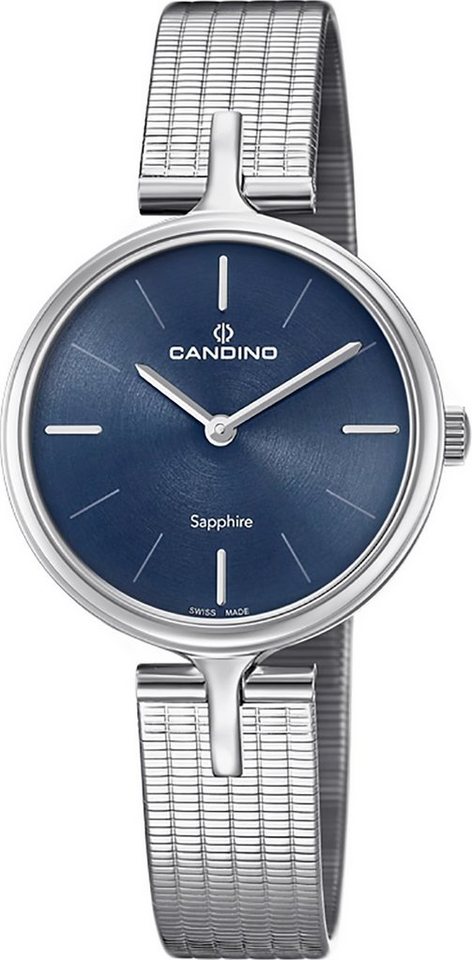 Candino Quarzuhr Candino Damen Uhr Analog C4641/2, Damen Armbanduhr rund, Edelstahlarmband silber, Fashion von Candino