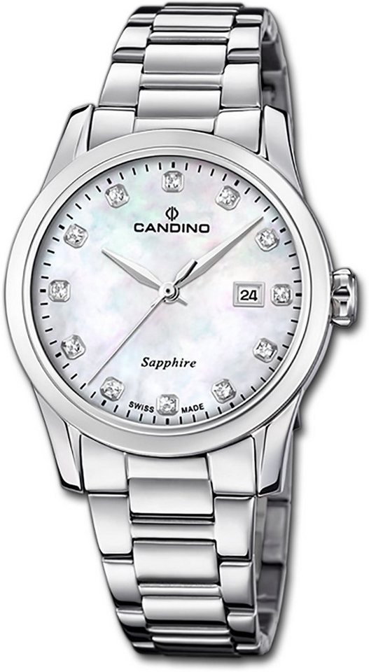 Candino Quarzuhr Candino Damenuhr Classic, Damen Armbanduhr rund, Edelstahlarmband silber von Candino