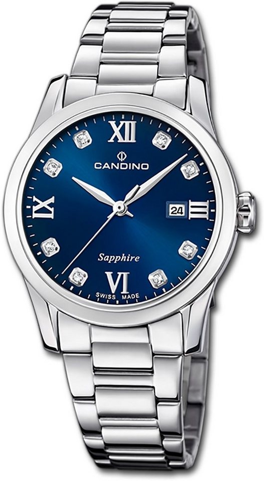 Candino Quarzuhr Candino Damenuhr Classic, Damen Armbanduhr rund, Edelstahlarmband silber von Candino