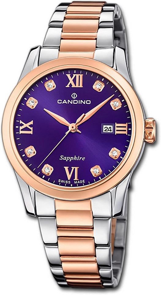 Candino Quarzuhr Candino Damenuhr Classic, Damen Armbanduhr rund, Edelstahlarmband silber, kupfer, roségold von Candino