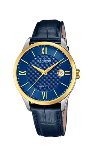 Candino Uhr Für Herren C4708/B Couple Classic Multi Edelstahl Case BlauLeder Band von Candino