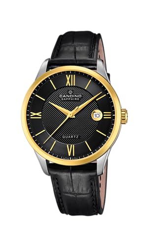 Candino Uhr Für Herren C4708/C Couple Classic Multi Edelstahl Case SchwarzLeder Band von Candino