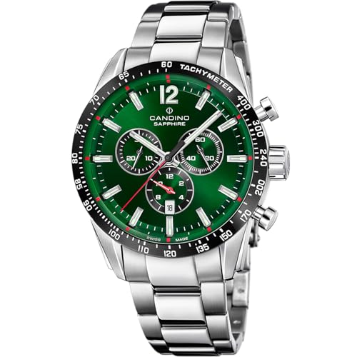 Candino Uhr Für Herren C4757/C Gents Chrono Silber Edelstahl Case SilberEdelstahl Band von Candino