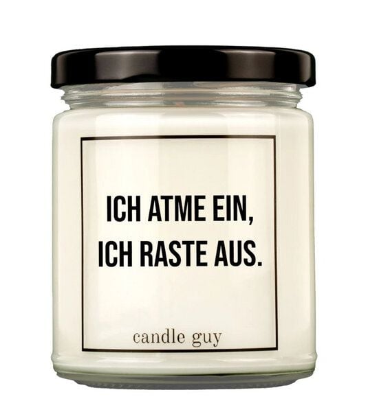 Candle Guy Duftkerze Ich atme ein, ich raste aus. aus Sojawachs von Candle Guy