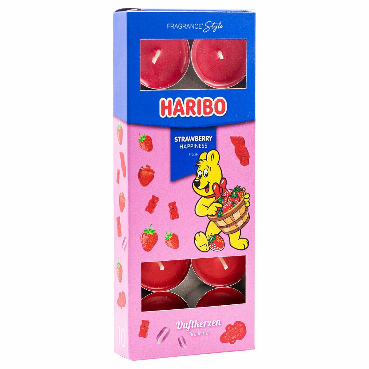 Teelicht Haribo Strawberry Happiness - 10 Stück von Candle Lite Company