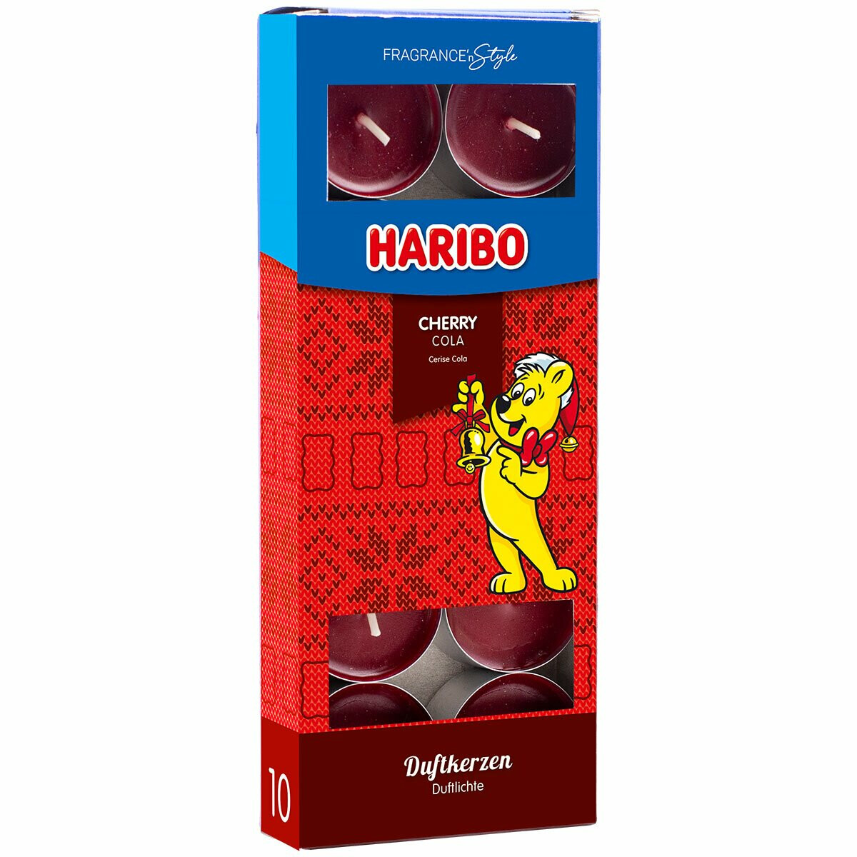 Teelicht Haribo Winterdesign Cherry Cola - 10 Stück von Candle Lite Company