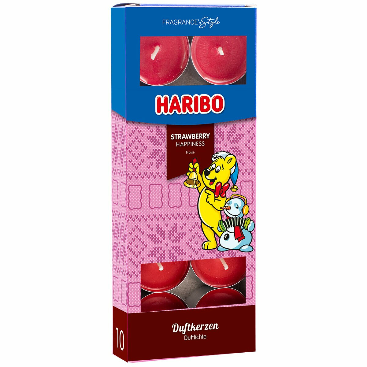 Teelicht Haribo Winterdesign Strawberry Happiness - 10 Stück von Candle Lite Company