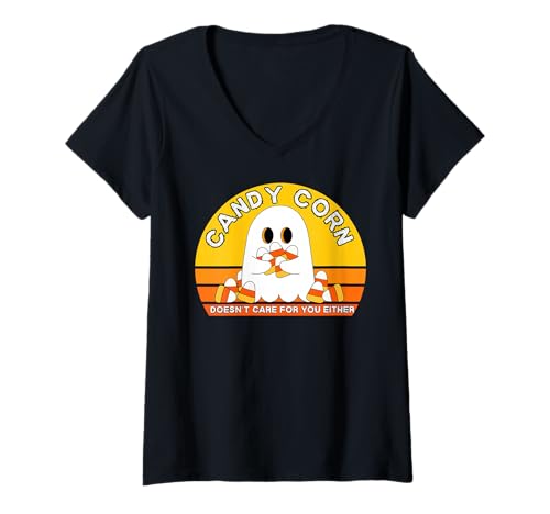 Damen Candy Corn Halloween Fun, Candy Corn Do Not Like You Either T-Shirt mit V-Ausschnitt Damen Candy Corn Halloween Fun, Candy Corn Do Not Like You Either T-Shirt mit V-Ausschnitt von Candy Corn Uprising