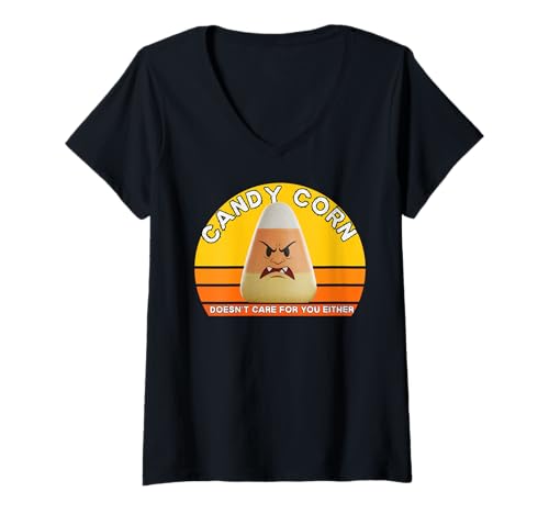 Damen Candy Corn Halloween Fun, Candy Corn Do Not Like You Either T-Shirt mit V-Ausschnitt Damen Candy Corn Halloween Fun, Candy Corn Do Not Like You Either T-Shirt mit V-Ausschnitt von Candy Corn Uprising