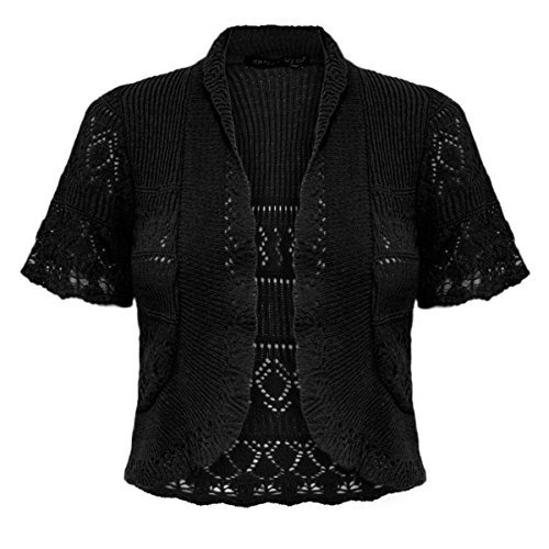 CANDY FLOSS DAMEN HÄKEL GESTRICKTER BOLERO AUSSCHNITT SCHULTERJACKE SOMMER STRICKJACKE MÄDCHEN KLEID TOP - Schwarz, M/L 40-42 CANDY FLOSS DAMEN HÄKEL GESTRICKTER BOLERO AUSSCHNITT SCHULTERJACKE SOMMER STRICKJACKE MÄDCHEN KLEID TOP - Schwarz, M/L 40-42 von Candy Floss Fashion