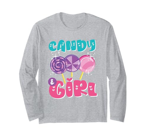Süßes Candy Girl Shirt Regenbogen Zuckerwatte Langarmshirt Süßes Candy Girl Shirt Regenbogen Zuckerwatte Langarmshirt von Candy Girl Süßigkeiten Kinder Geschenk