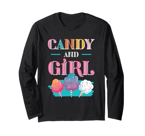 Süßes Candy Girl Shirt Regenbogen Zuckerwatte Langarmshirt Süßes Candy Girl Shirt Regenbogen Zuckerwatte Langarmshirt von Candy Girl Süßigkeiten Kinder Geschenk
