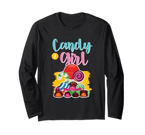 Süßes Candy Girl Shirt Regenbogen Zuckerwatte Langarmshirt Süßes Candy Girl Shirt Regenbogen Zuckerwatte Langarmshirt von Candy Girl Süßigkeiten Kinder Geschenk