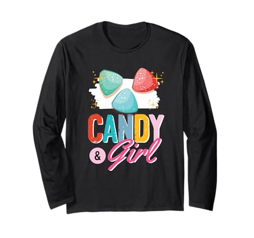 Süßes Candy Girl Shirt Regenbogen Zuckerwatte Langarmshirt Süßes Candy Girl Shirt Regenbogen Zuckerwatte Langarmshirt von Candy Girl Süßigkeiten Kinder Geschenk
