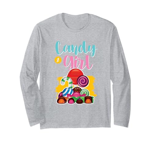 Süßes Candy Girl Shirt Regenbogen Zuckerwatte Langarmshirt Süßes Candy Girl Shirt Regenbogen Zuckerwatte Langarmshirt von Candy Girl Süßigkeiten Kinder Geschenk