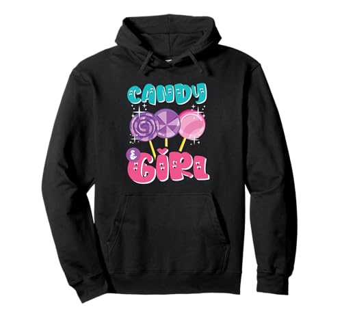Süßes Candy Girl Shirt Regenbogen Zuckerwatte Pullover Hoodie von Candy Girl Süßigkeiten Kinder Geschenk