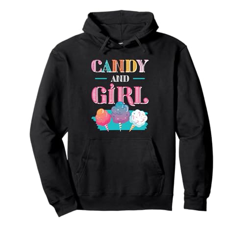 Süßes Candy Girl Shirt Regenbogen Zuckerwatte Pullover Hoodie von Candy Girl Süßigkeiten Kinder Geschenk