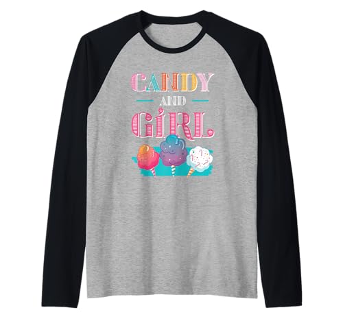 Süßes Candy Girl Shirt Regenbogen Zuckerwatte Raglan Süßes Candy Girl Shirt Regenbogen Zuckerwatte Raglan von Candy Girl Süßigkeiten Kinder Geschenk