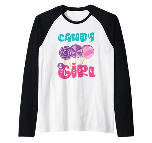 Süßes Candy Girl Shirt Regenbogen Zuckerwatte Raglan Süßes Candy Girl Shirt Regenbogen Zuckerwatte Raglan von Candy Girl Süßigkeiten Kinder Geschenk