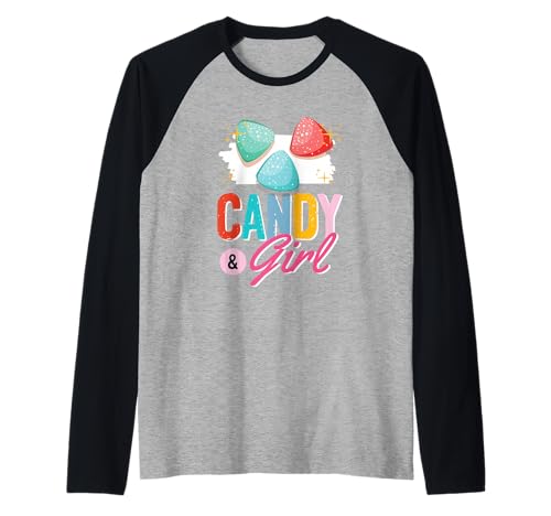 Süßes Candy Girl Shirt Regenbogen Zuckerwatte Raglan Süßes Candy Girl Shirt Regenbogen Zuckerwatte Raglan von Candy Girl Süßigkeiten Kinder Geschenk