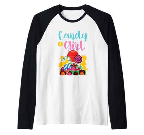 Süßes Candy Girl Shirt Regenbogen Zuckerwatte Raglan Süßes Candy Girl Shirt Regenbogen Zuckerwatte Raglan von Candy Girl Süßigkeiten Kinder Geschenk