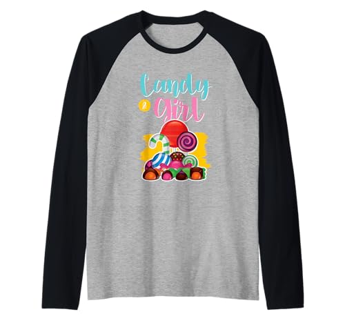 Süßes Candy Girl Shirt Regenbogen Zuckerwatte Raglan Süßes Candy Girl Shirt Regenbogen Zuckerwatte Raglan von Candy Girl Süßigkeiten Kinder Geschenk