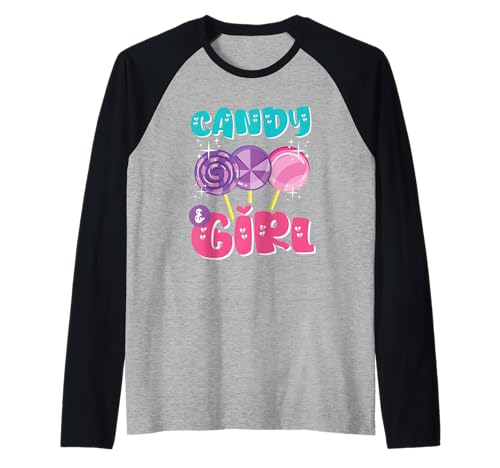 Süßes Candy Girl Shirt Regenbogen Zuckerwatte Raglan Süßes Candy Girl Shirt Regenbogen Zuckerwatte Raglan von Candy Girl Süßigkeiten Kinder Geschenk