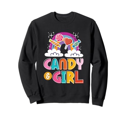 Süßes Candy Girl Shirt Regenbogen Zuckerwatte Sweatshirt Süßes Candy Girl Shirt Regenbogen Zuckerwatte Sweatshirt von Candy Girl Süßigkeiten Kinder Geschenk