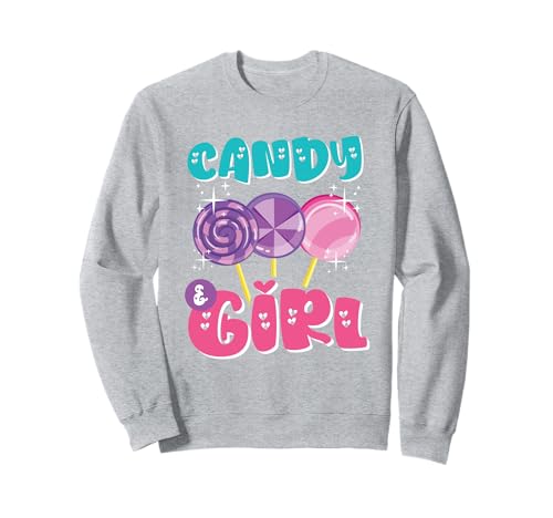 Süßes Candy Girl Shirt Regenbogen Zuckerwatte Sweatshirt Süßes Candy Girl Shirt Regenbogen Zuckerwatte Sweatshirt von Candy Girl Süßigkeiten Kinder Geschenk