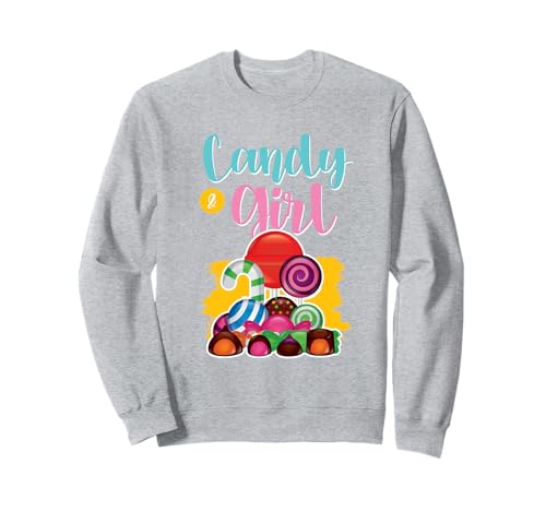 Süßes Candy Girl Shirt Regenbogen Zuckerwatte Sweatshirt Süßes Candy Girl Shirt Regenbogen Zuckerwatte Sweatshirt von Candy Girl Süßigkeiten Kinder Geschenk