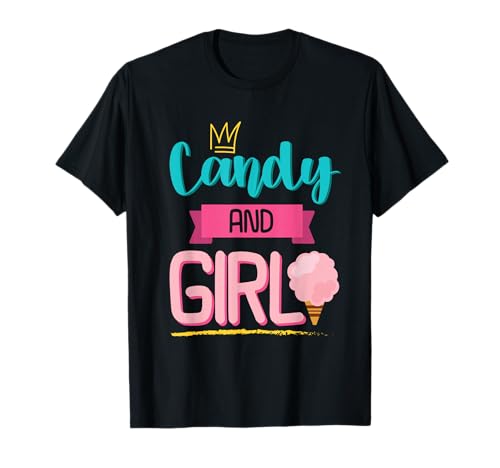 Süßes Candy Girl Shirt Regenbogen Zuckerwatte T-Shirt Süßes Candy Girl Shirt Regenbogen Zuckerwatte T-Shirt von Candy Girl Süßigkeiten Kinder Geschenk