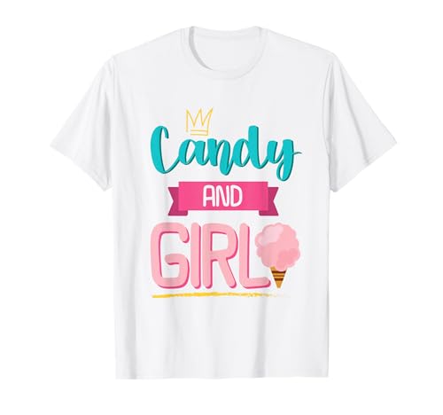 Süßes Candy Girl Shirt Regenbogen Zuckerwatte T-Shirt Süßes Candy Girl Shirt Regenbogen Zuckerwatte T-Shirt von Candy Girl Süßigkeiten Kinder Geschenk