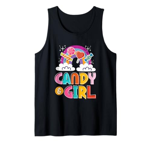Süßes Candy Girl Shirt Regenbogen Zuckerwatte Tank Top Süßes Candy Girl Shirt Regenbogen Zuckerwatte Tank Top von Candy Girl Süßigkeiten Kinder Geschenk
